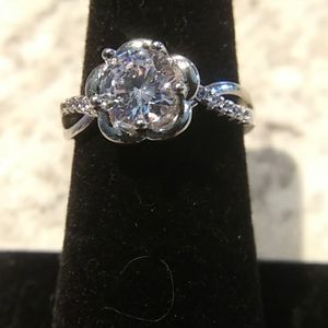 1 CT Moissanite butter cup  adjustable ring.